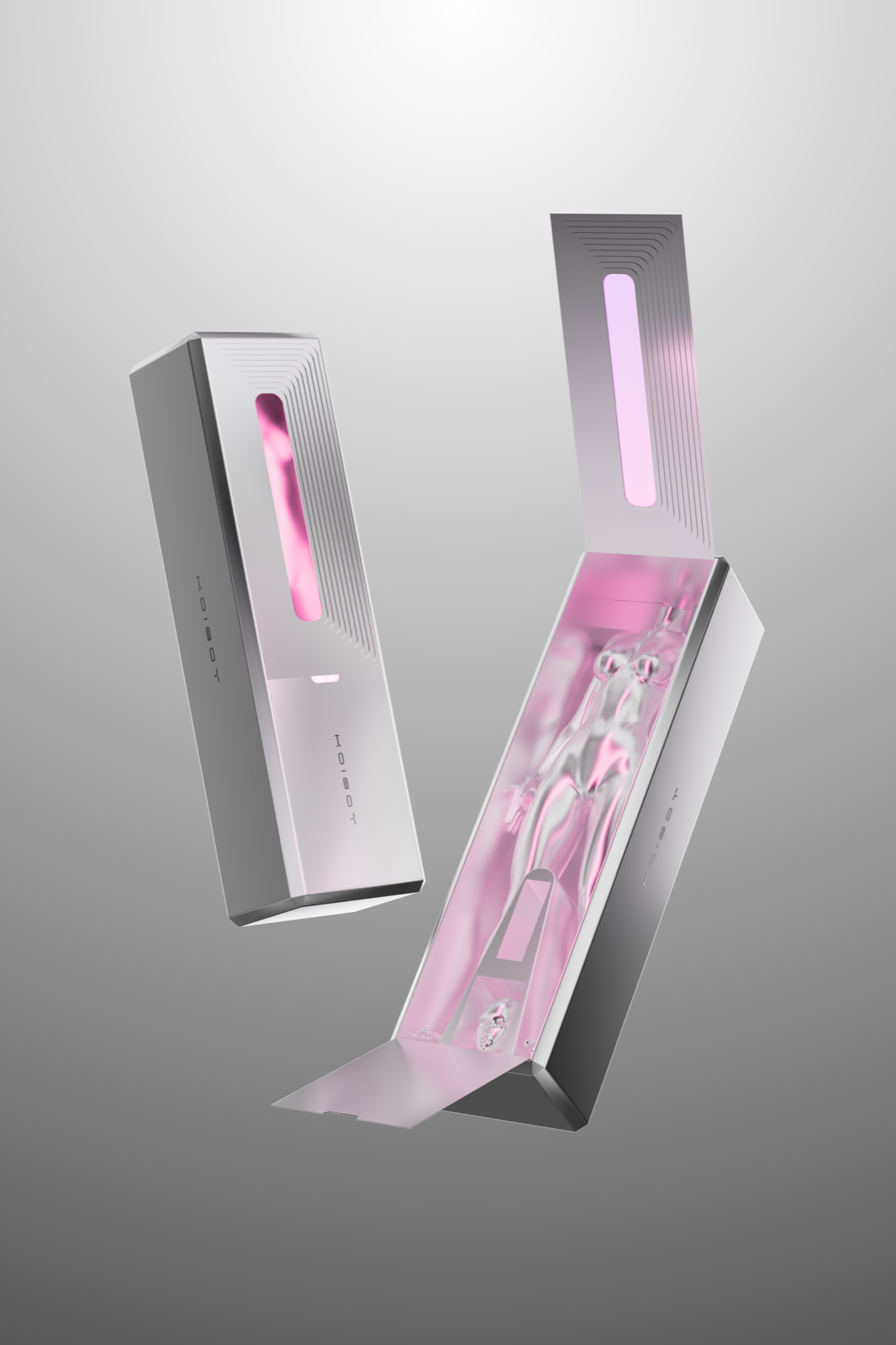 ROLA Unity custom protective packaging — full-length case cradling the figure
